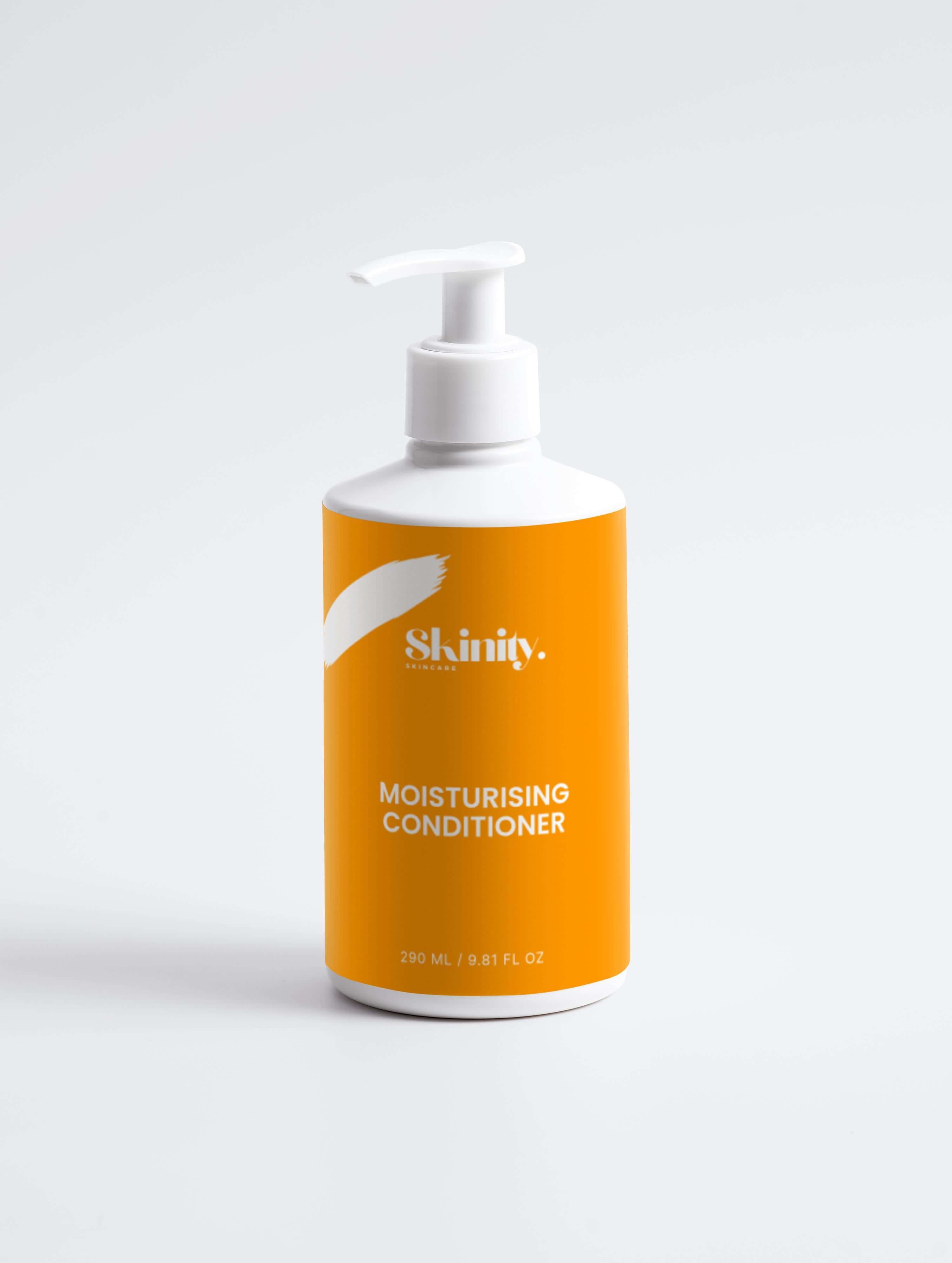 Moisturising Conditioner bottle with pump for all hair types, 250ml, nourishing and cruelty-free.