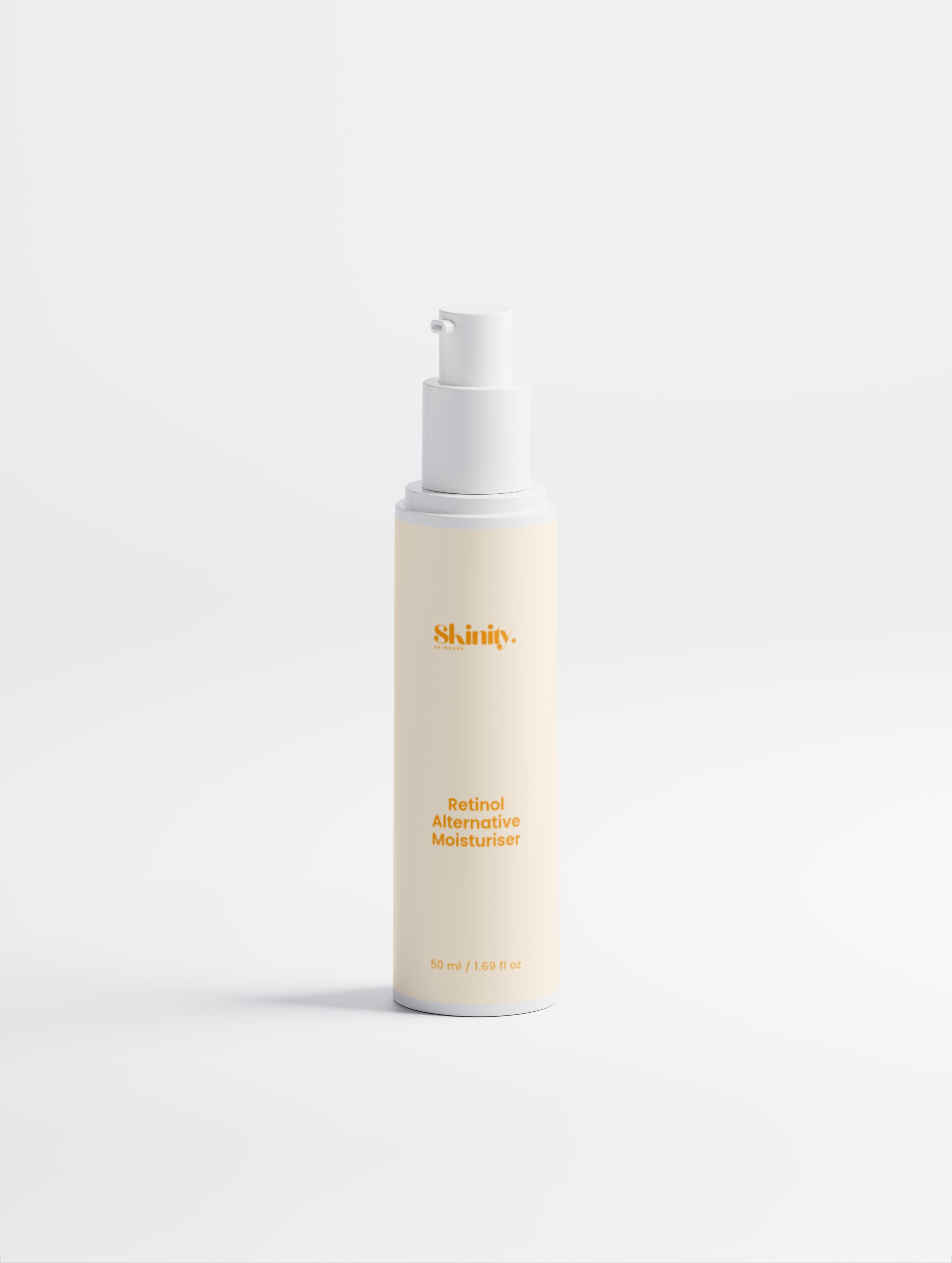 Retinol Alternative Moisturizer in a sleek pump bottle, perfect for anti-aging skincare routines.